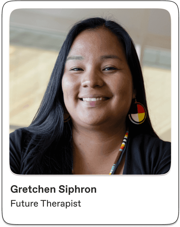 Therapy student Gretchen Siphron smiling