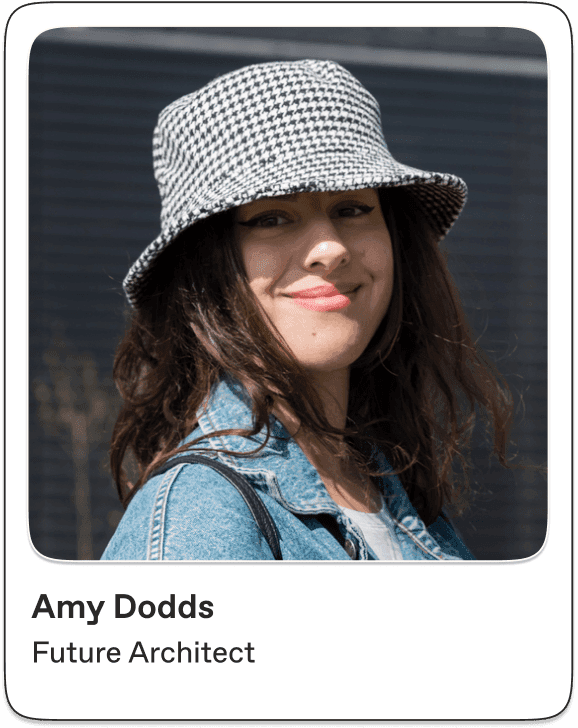 Architecture student Amy Dodds smiling