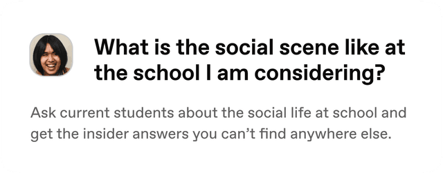 Unibuddy sample student message