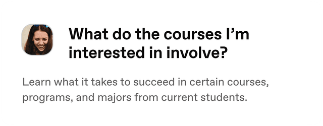 Unibuddy sample student message