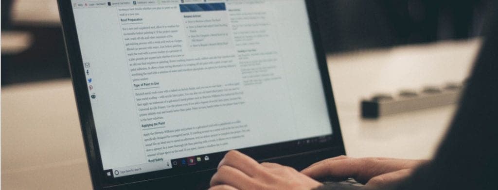 student working on a laptop