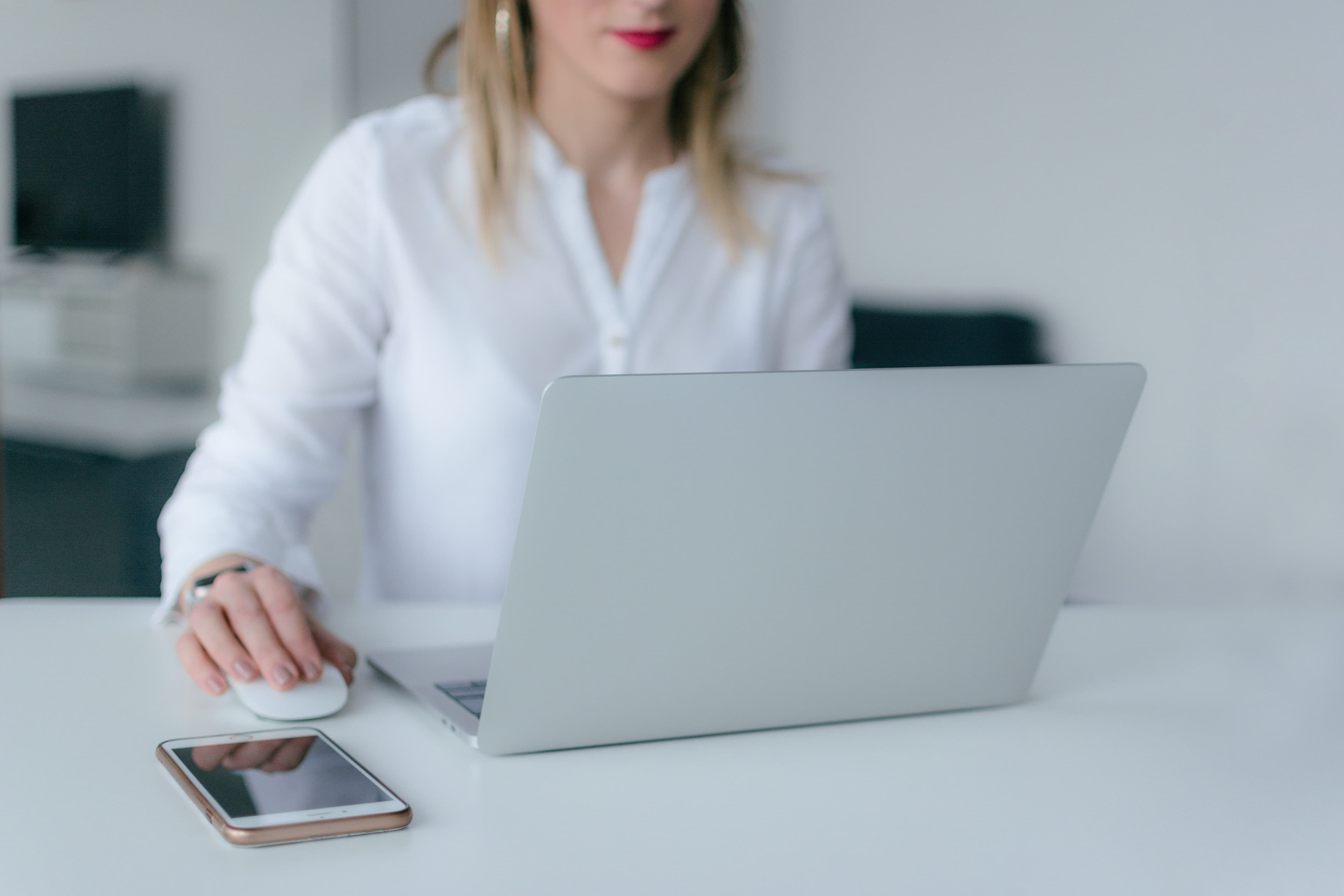 student in front of laptop