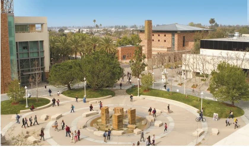 Chapman University Campus with students