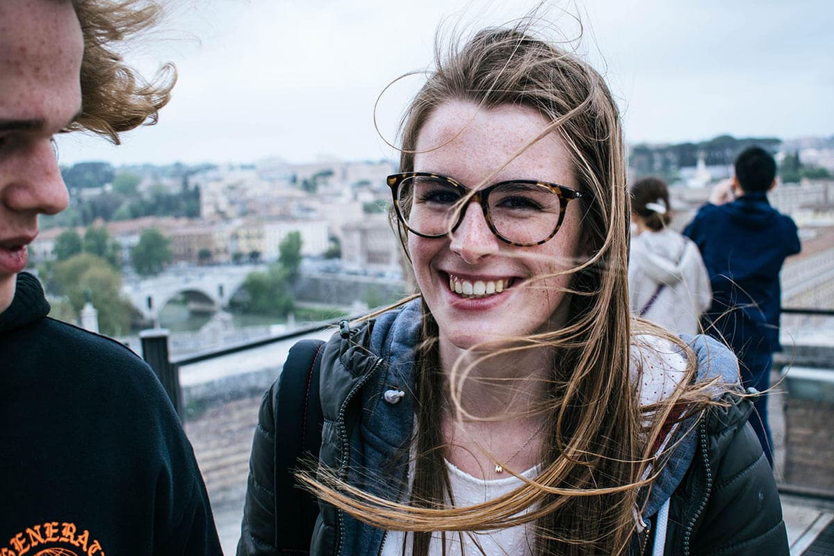 student smiling