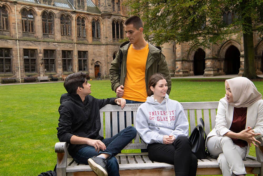 University of Glasgow students on campus